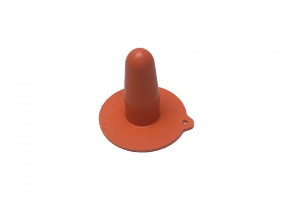 Tepelvoeringstop met oog, oranje (model ISO)