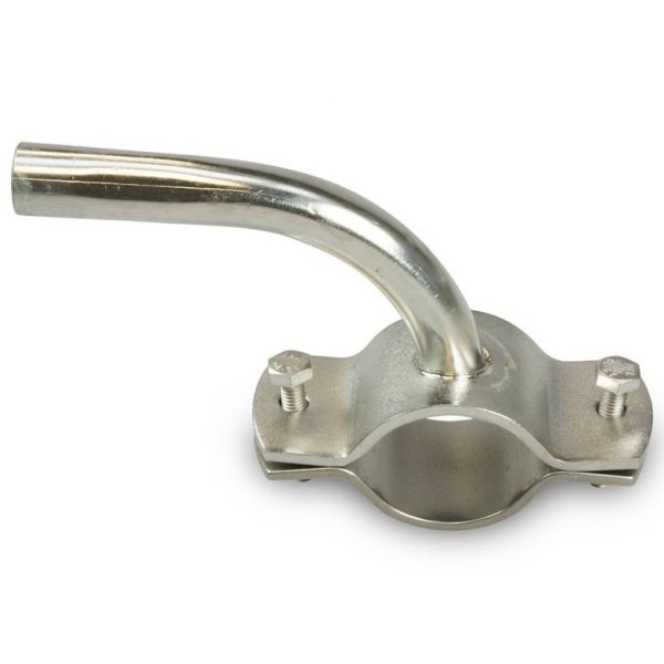 RVS melkinlaatpunt, 90° incl. dichting