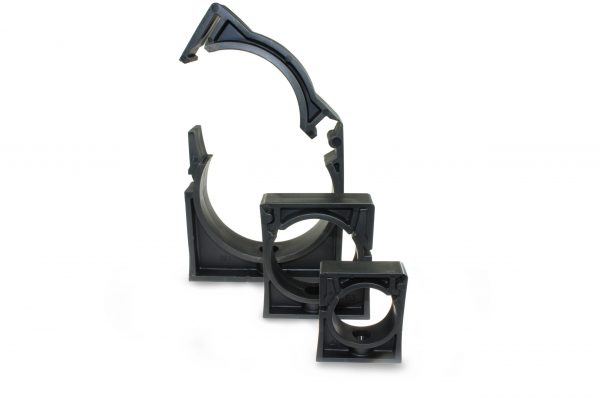 PVC buisklem, zwart