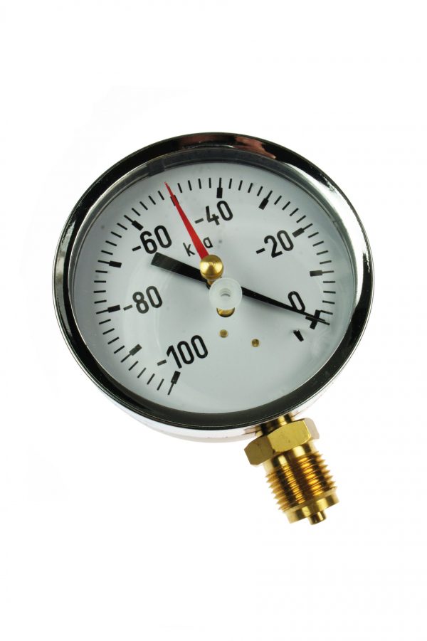 Vacuümmeter Ø100 mm, ½" aansluiting, droog