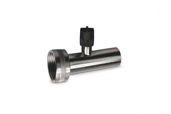 Edelstahl Auslauf gerade, Ø32 mm, ⅜" Ablassventil