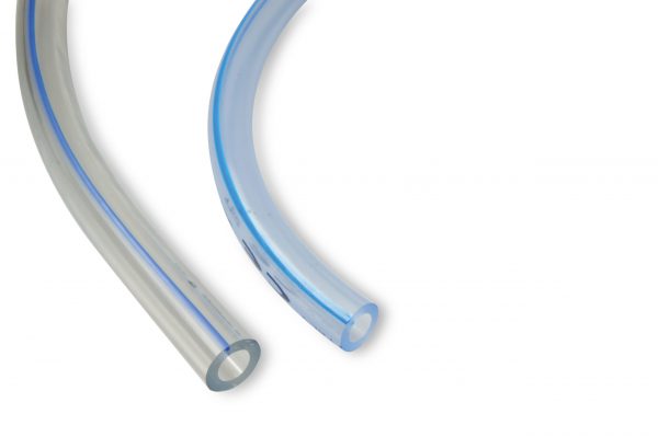 PVC milk tube, blue stripes