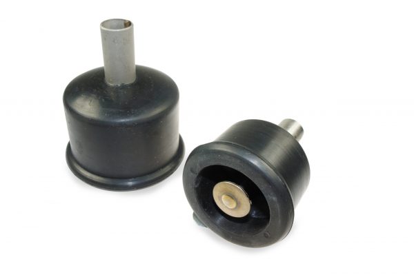 Rubber einddop met RVS pijpje en sproeiplaatje