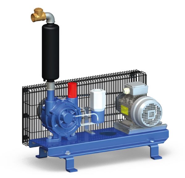 Vacuümpomp compleet op console 500 ltr./min.