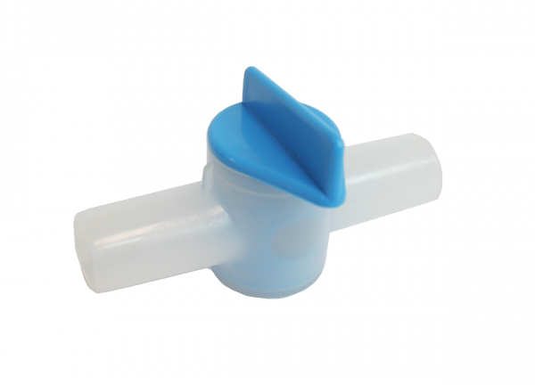 Doorvoerkraantje transparant/blauw