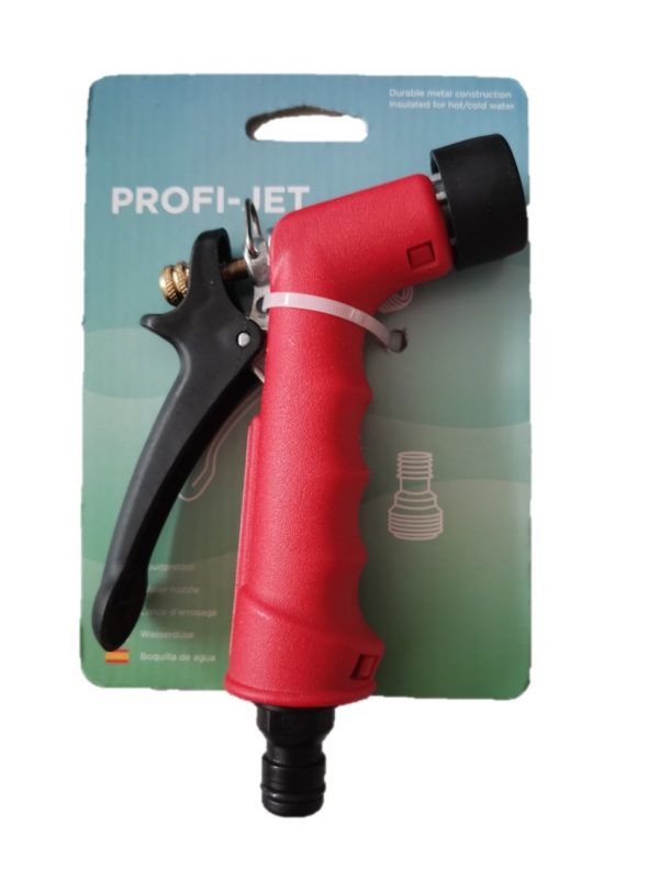 Water nozzle Profi-Jet, with brass interior, red and 3/4" BSP quick connector