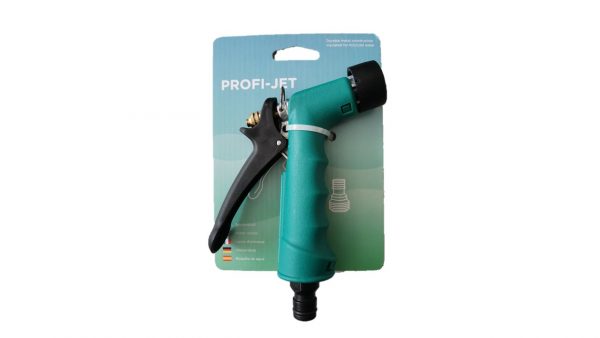 Water nozzle Profi-Jet, with brass interior, green and 3/4" BSP quick connector